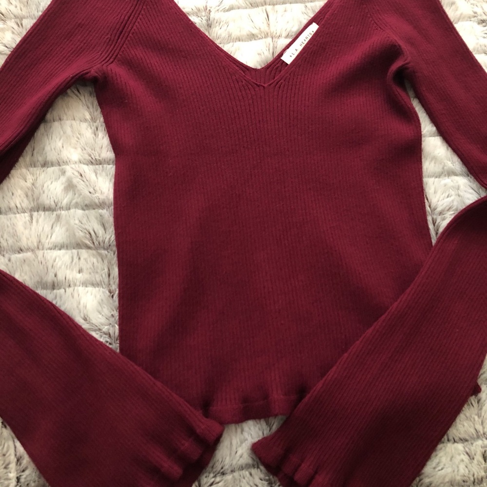 L.A. Hearts romantic cold shoulder sweater